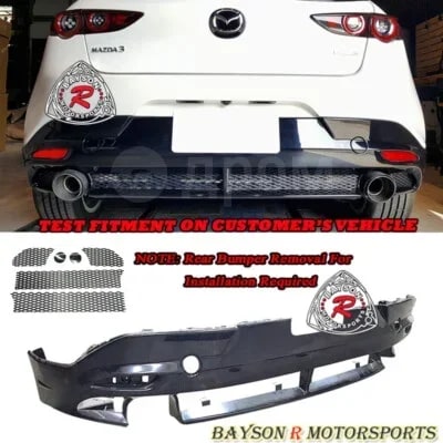 Накладка на задний бампер Mazda 3 BP